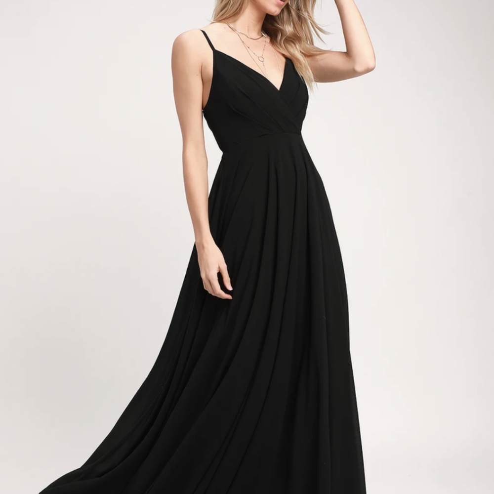 Lulus Black All About Love Maxi Dress